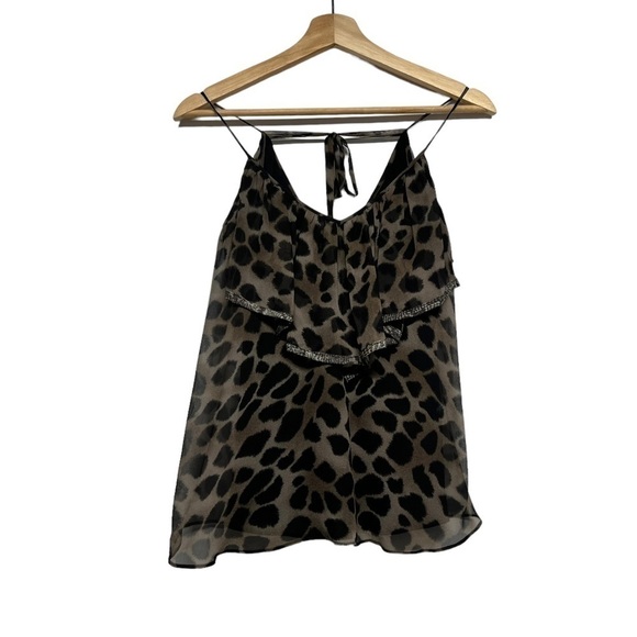 REBECCA TAYLOR Silk Animal Print Cami Top - Picture 5 of 9